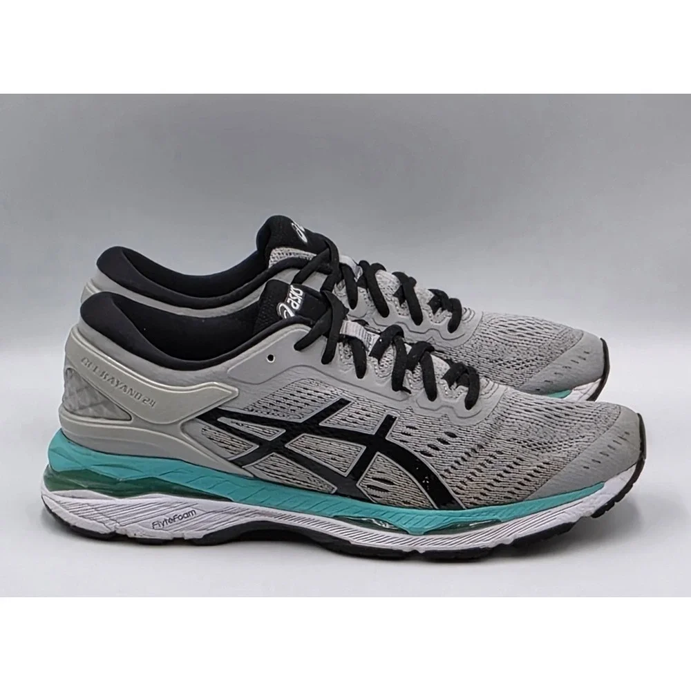 ASICS Gel Kayano 24 Womens 10 Gray Blue Running Shoes Athletic Sneakers T799N